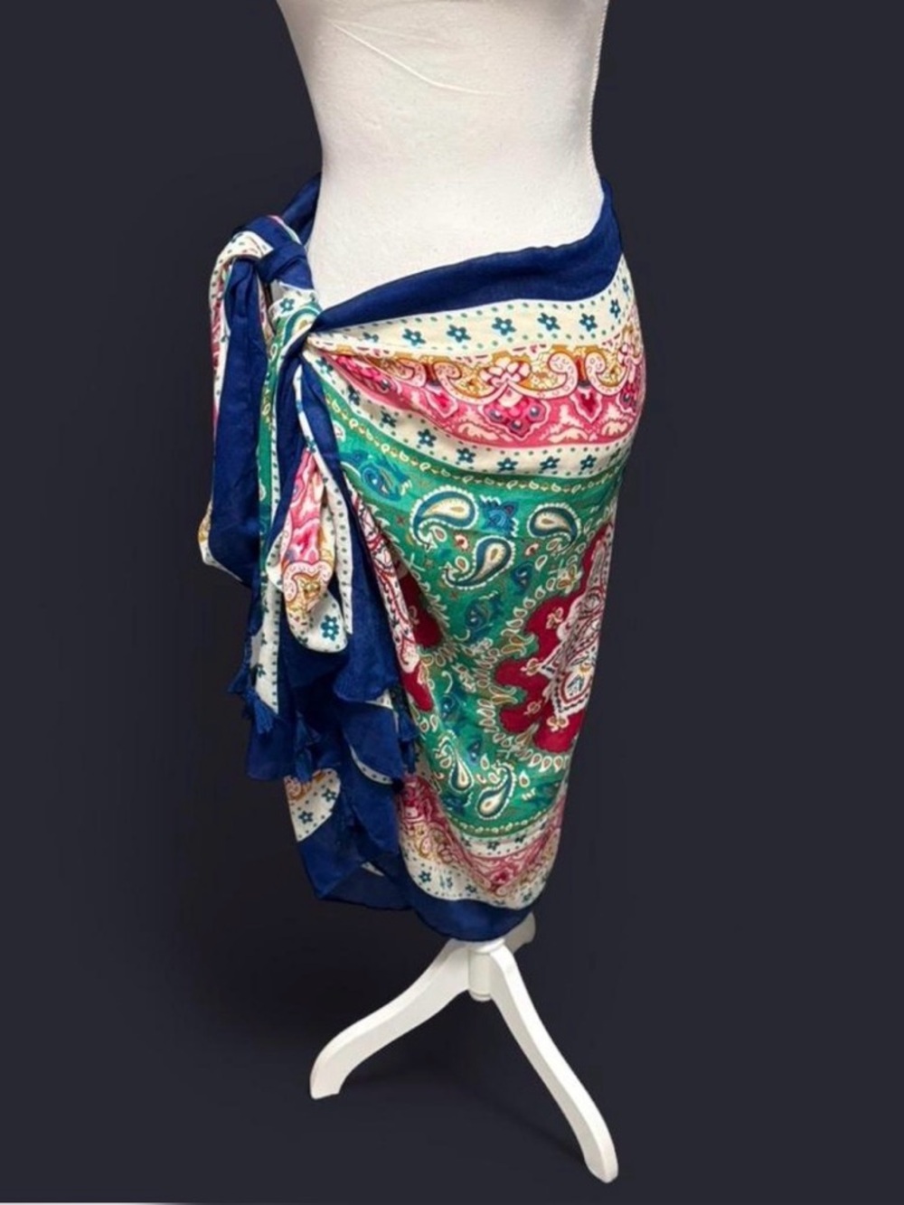 Multicolor Paisley Sarong Cover-Up Wrap - Women Swim